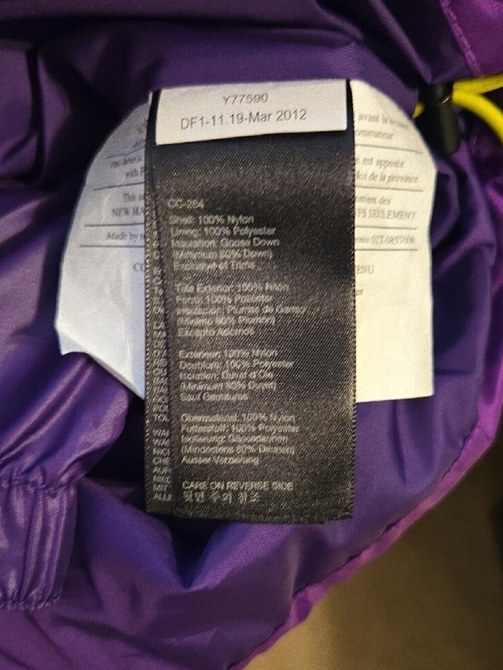 Marmot Purple Hooded Puffer Jacket - Small - Picture 16 of 16